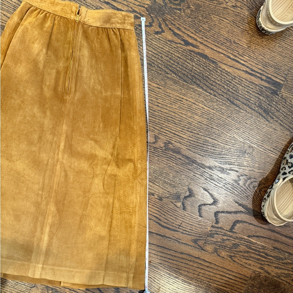 Rare Vintage Gucci Collector Tan Suede Skirt size XXS - Picture 4 of 14